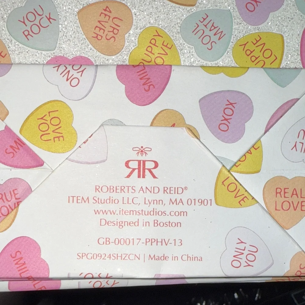 Conversation Hearts set of 13 Sparkly Gift bags Valentines Day